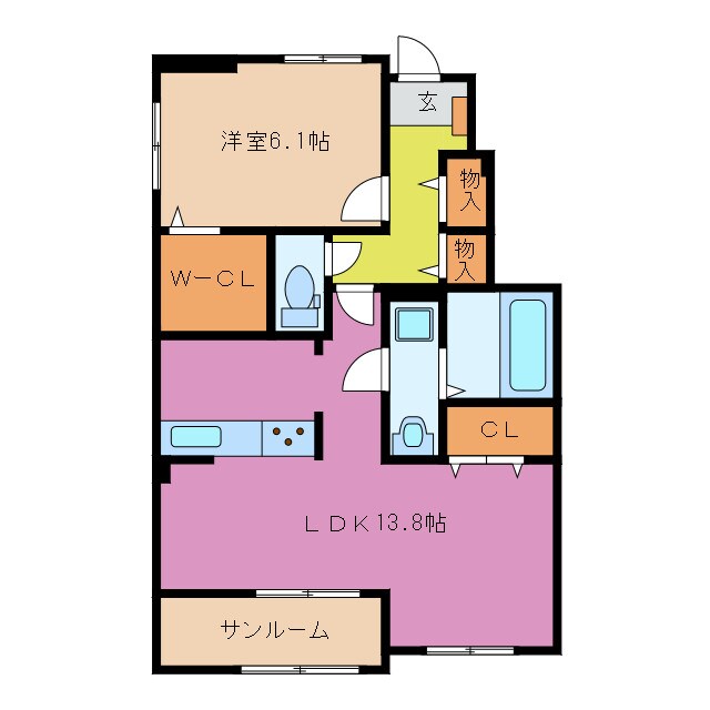 泊駅 徒歩5分 1階の物件間取画像