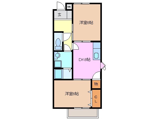 Ｓｕｒｐｌｕｓ　Ｔｗｏ西富田の物件間取画像