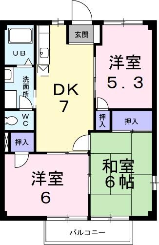 メゾンソレイユＢの物件間取画像