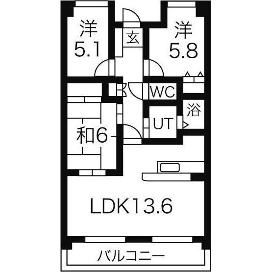 ア・レーズ平子の物件間取画像
