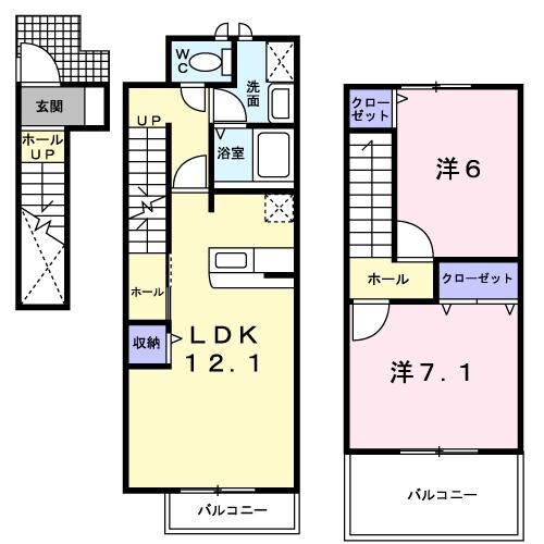 グランデ・クイーンの物件間取画像