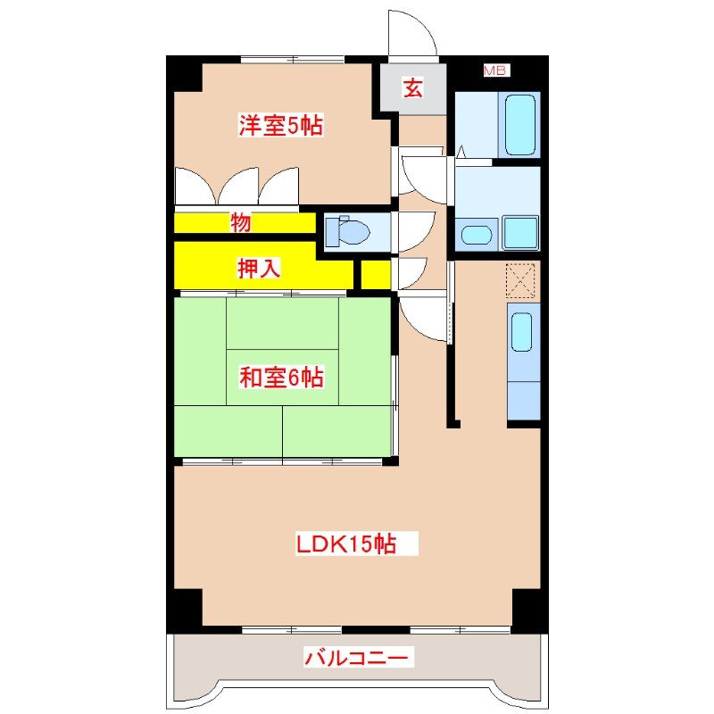 ユウコウマンションの物件間取画像