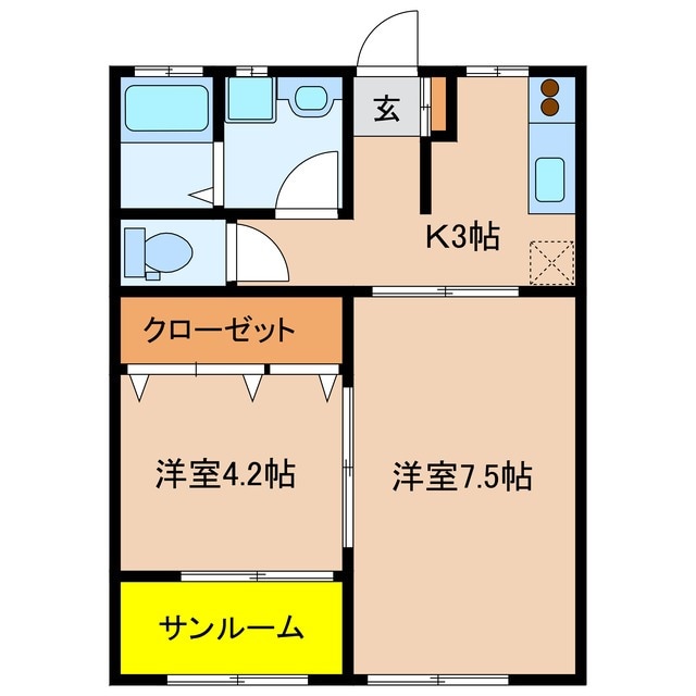 フォレストコート　Ａ棟の物件間取画像