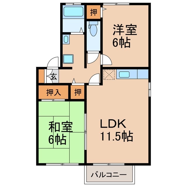 グランシャリオ　Ａ棟の物件間取画像