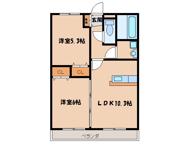 ユーミーひまわりの物件間取画像