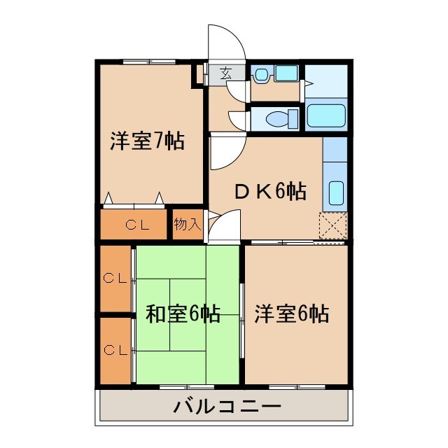 フレグランスＫの物件間取画像