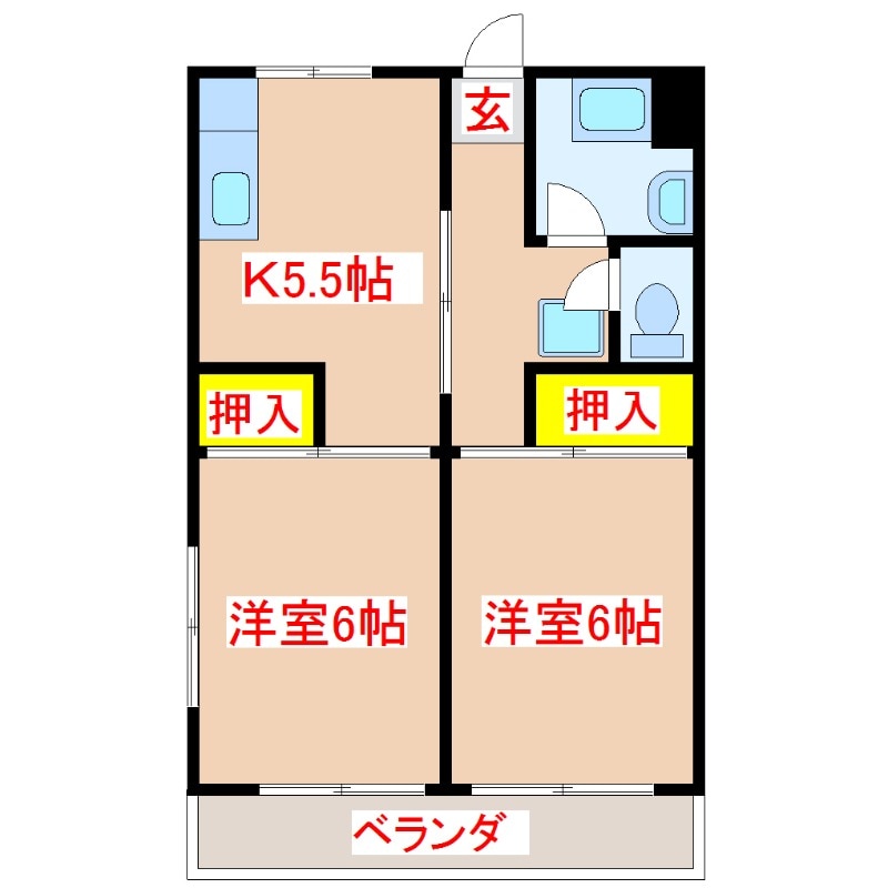 コーポ南新の物件間取画像