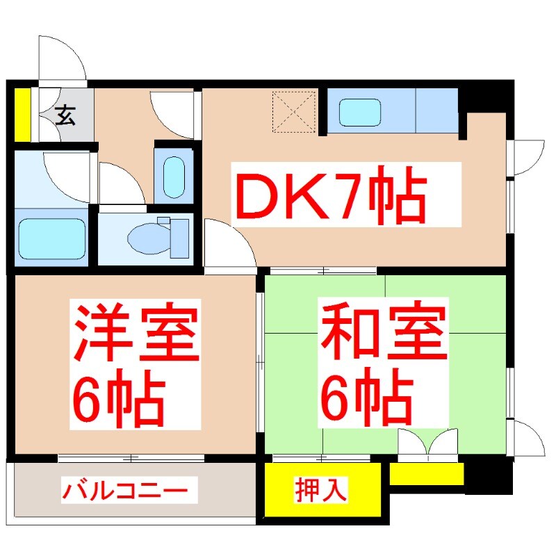 エクステンド郡元の物件間取画像