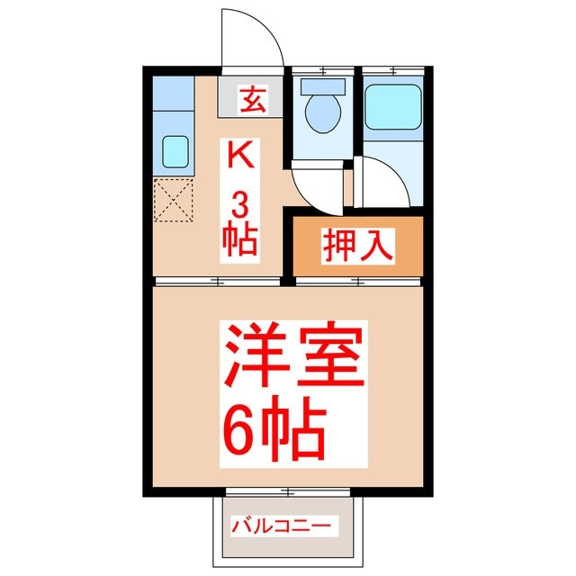 コーポ山口　Ａ棟の物件間取画像