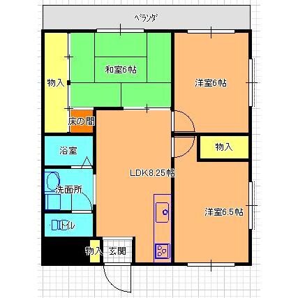 カーサ山野の物件間取画像