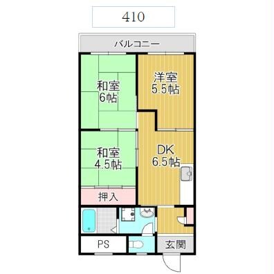 花園マンション巽の物件間取画像