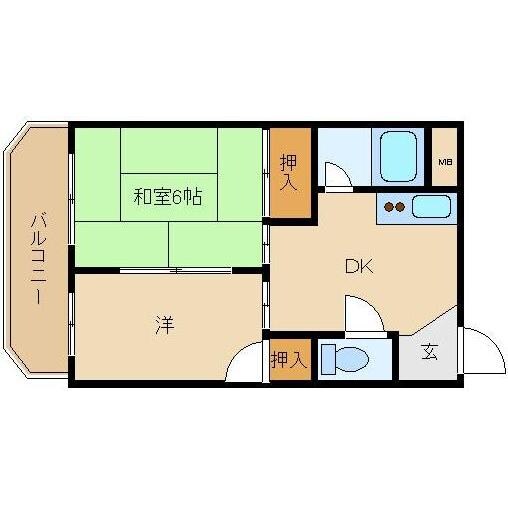 シャトー西村の物件間取画像