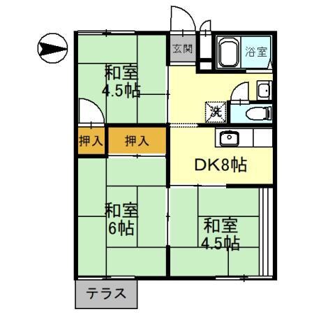 ハイツ福田の物件間取画像