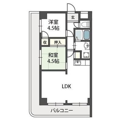 メゾンドール六万寺の物件間取画像