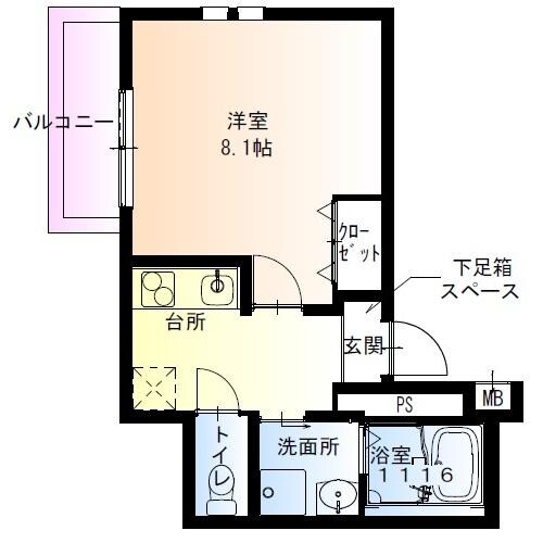 フジパレス岩田町サウスの物件間取画像