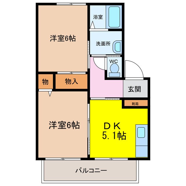 フレグランス城南の物件間取画像