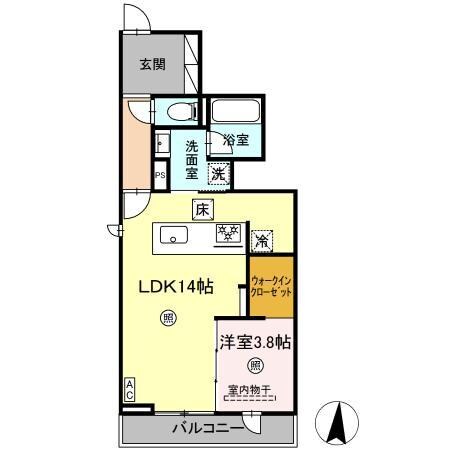 O・フレア　A棟の物件間取画像