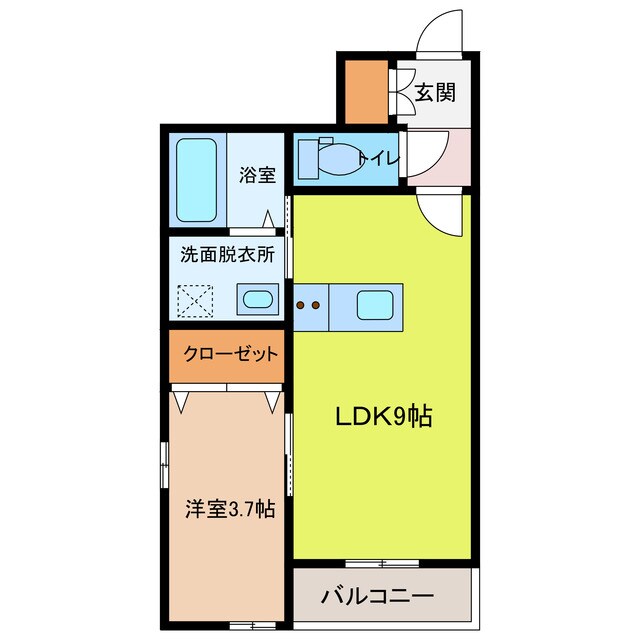 ドルチェ・ヴィータ東与賀　A棟の物件間取画像