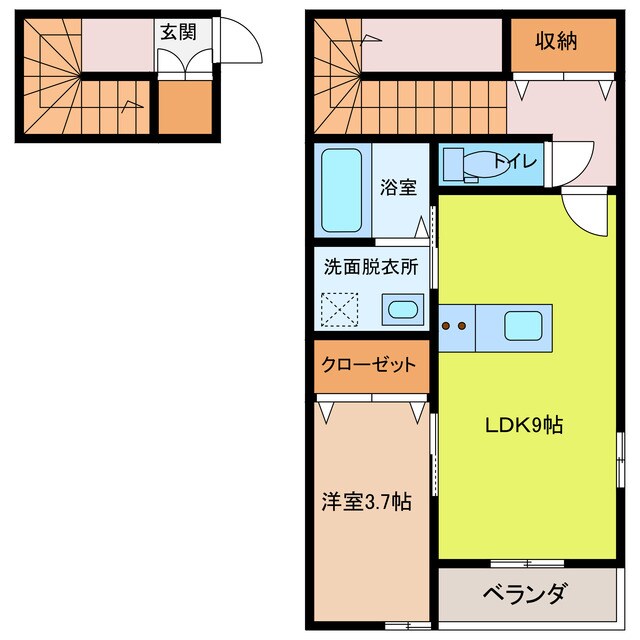 ドルチェ・ヴィータ東与賀　B棟の物件間取画像
