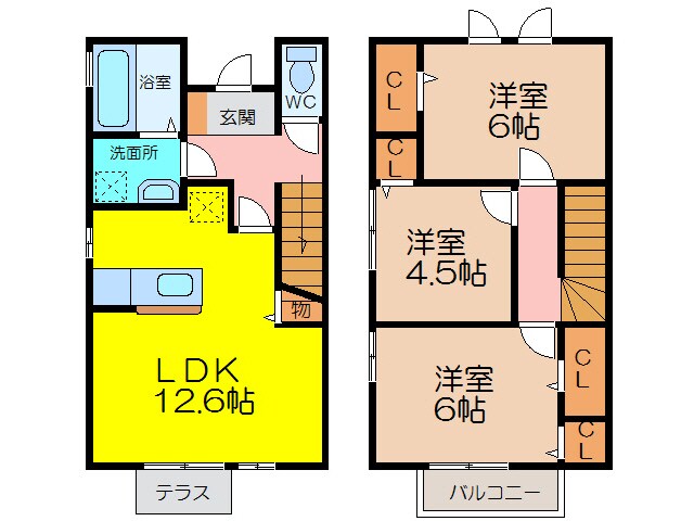 デュープレックス夢咲の物件間取画像