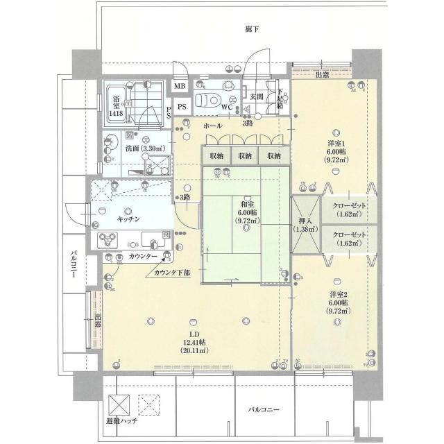 ラ・ヴィー欅の物件間取画像