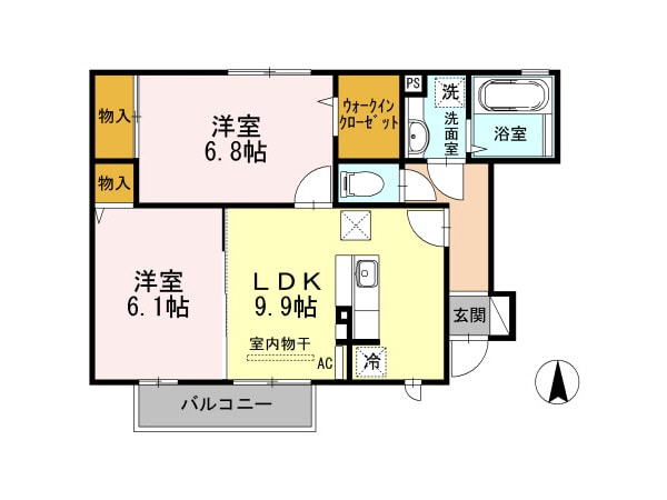 フローラⅡ番館の物件間取画像