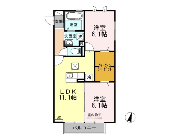 メゾンレ―ヴの物件間取画像