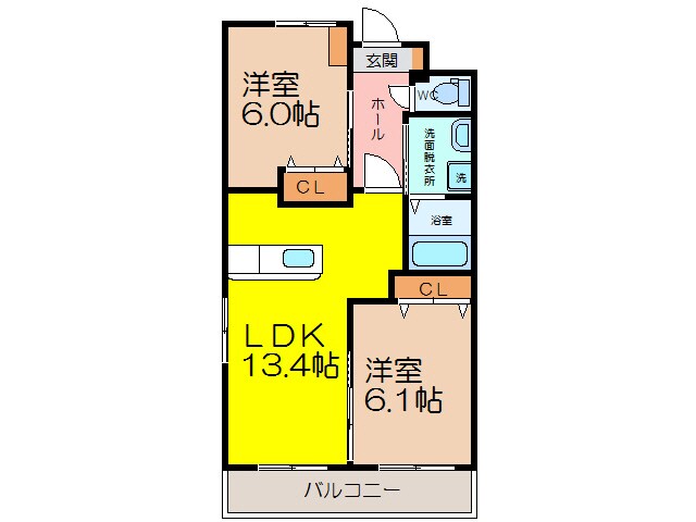 ナチュールＭⅡの物件間取画像