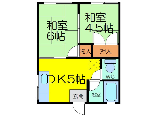 コーポ松の物件間取画像