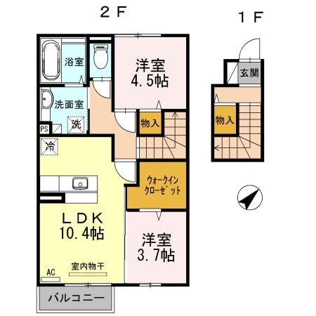 garden courtの物件間取画像