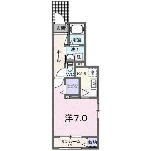 アヴィニール新町東の物件間取画像