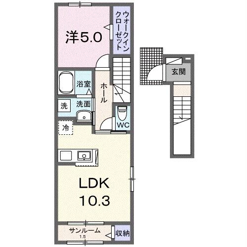 アヴィニール新町東の物件間取画像