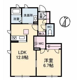 シャーメゾン橘　Ａ棟の物件間取画像