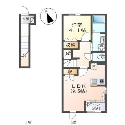 仮称）下松市藤光町1丁目新築アパートの物件間取画像