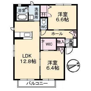 パールハイツＩ棟の物件間取画像