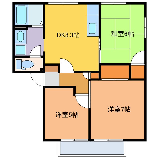 サイプレスハイツの物件間取画像