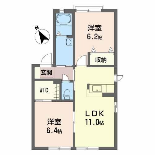 サニーハイツ　一番館の物件間取画像