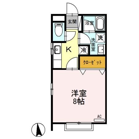 新前橋駅 徒歩33分 1階の物件間取画像