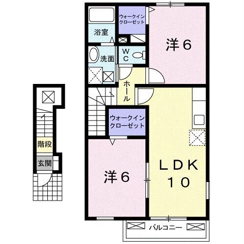 群馬総社駅 徒歩25分 2階の物件間取画像