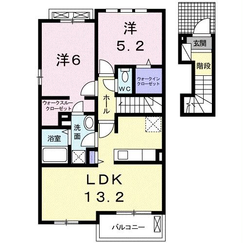 井野駅 徒歩21分 2階の物件間取画像