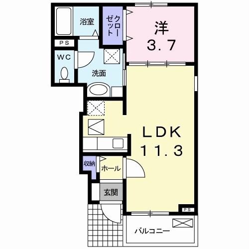 新前橋駅 徒歩38分 1階の物件間取画像