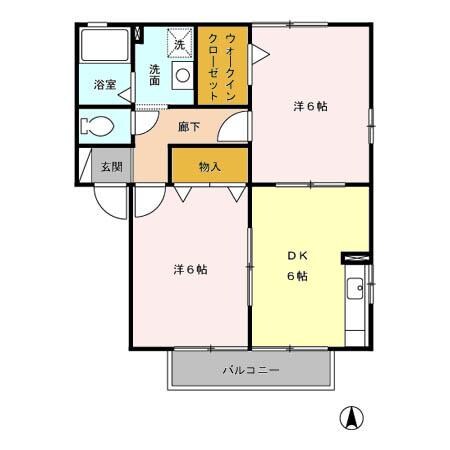 サニーウェル　Ａの物件間取画像
