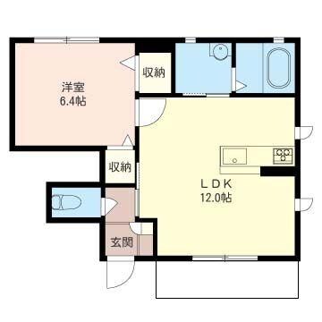 ラティールＤの物件間取画像