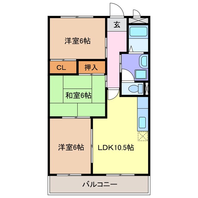 ハイツエスポアールの物件間取画像