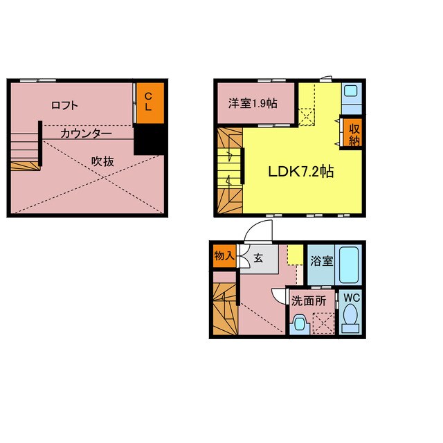 DUPLEX(デュプレックス)の物件間取画像