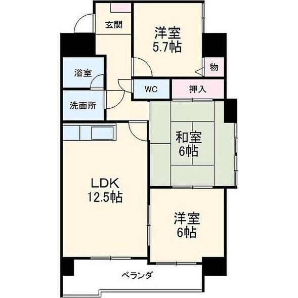 スリーシャイン大磯の物件間取画像