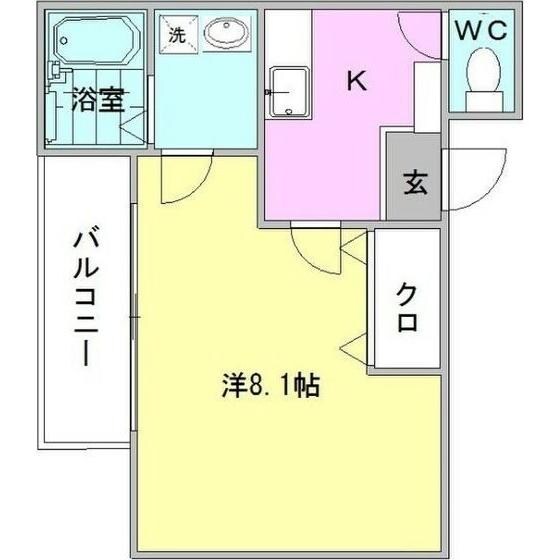 クレフラスト大同A棟の物件間取画像