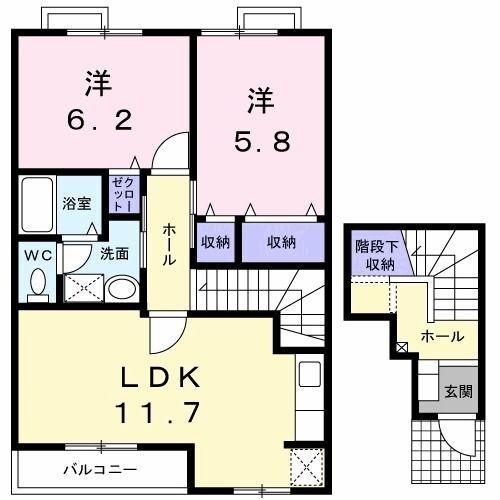 ソレアード・プラーサAの物件間取画像