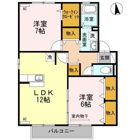 オーシャンヴューA 　A棟の物件間取画像