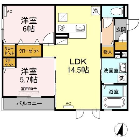 ライフステージBの物件間取画像